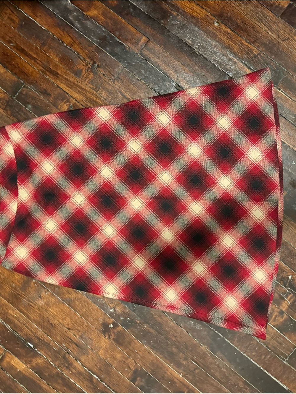 Pendleton Red and Cream Plaid A-Line Skirt